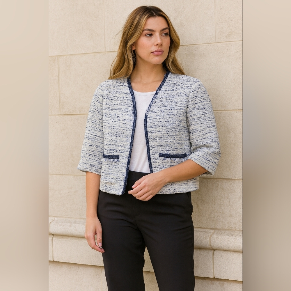 Thursday Island Blue Tweed Blazer